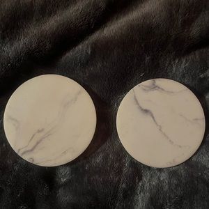 MARBLE DRINK COASTERS - SET OF TWO - LIKE NEW !!